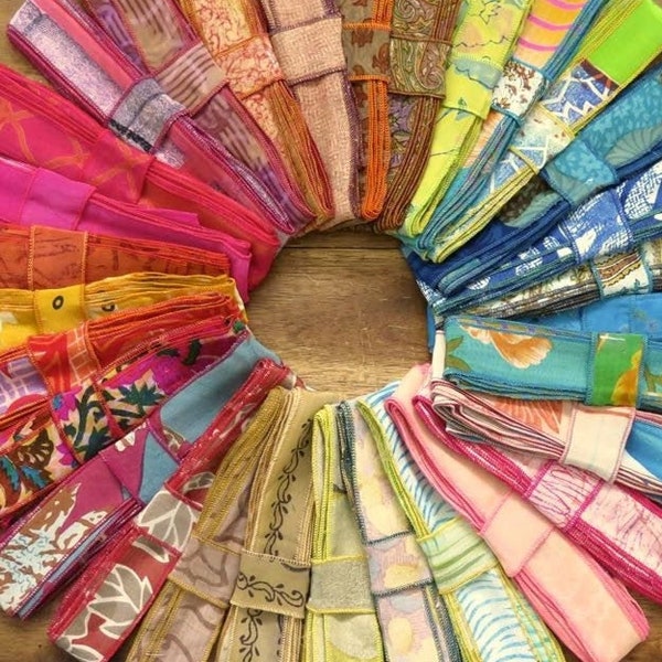 100 Yards of Silk Trim, 30 colors, C113