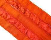Orange Mixed Bracelet Ribbon, W427