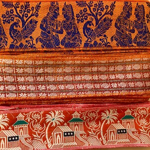 Sari Trim, Orange Ribbon, Vintage Ribbons SR622