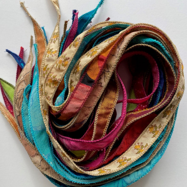 50 Jewelry Ribbons Silk Ribbons Silk Trim W300 Etsy