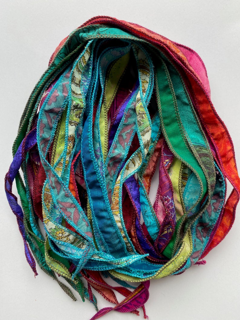 50 Jewelry Ribbons Silk Ribbons Silk Trim W300 Etsy