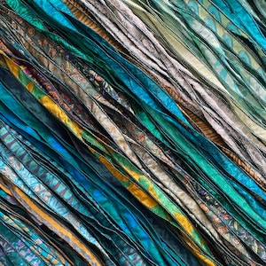 Sieradenlinten, groen en blauwgroen lint, GT1