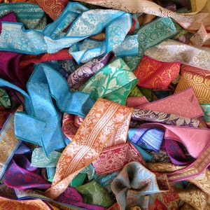 20 Yards gemengde zijden sari-randen, sari-afwerking, SR50