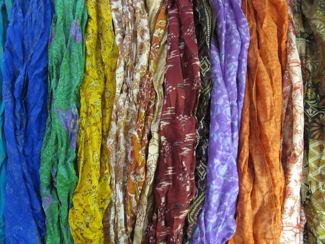 Sale 10 X Silk Scarfs Silk Fabrics | Etsy