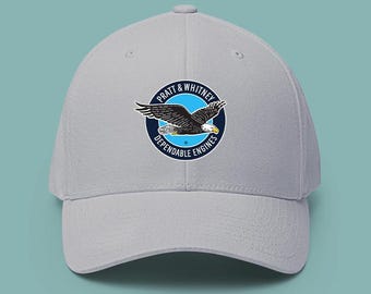 Pratt & Withney Baseballkappe aus Baumwolle mit bedrucktem Logo – Verstellbare Unisex-Kappe für Erwachsene