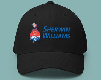 Sherwin Williams Baseballkappe aus Baumwolle mit bemaltem Logo - Verstellbarer Unisex-Hut für Erwachsene
