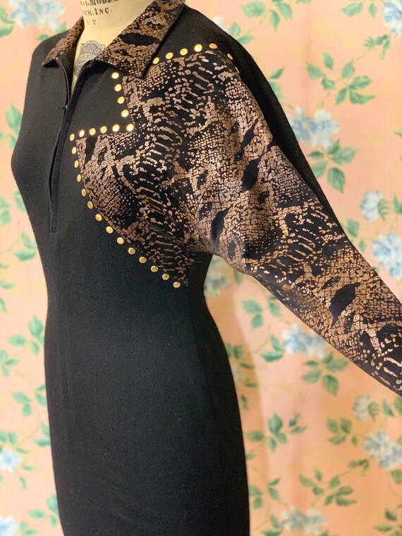 1980’s Lillie Rubin Suede Batwing Dress