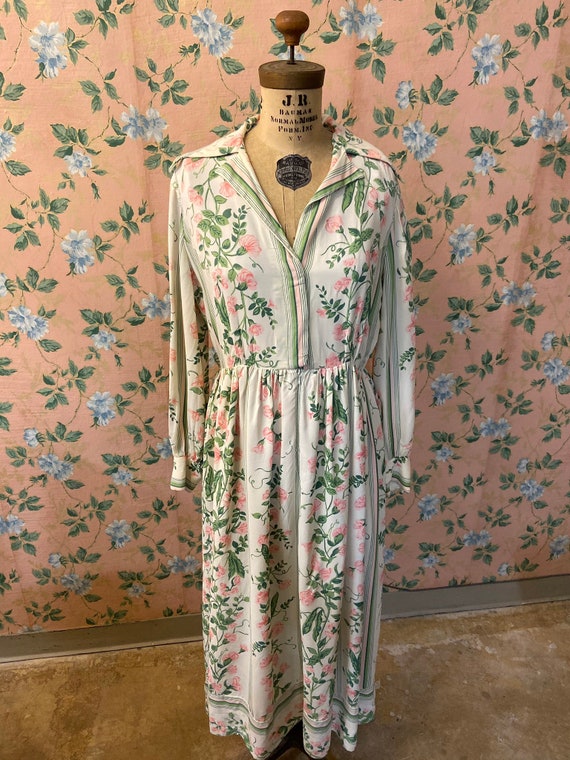 1970’s Bill Tice Floral Hostess Dress