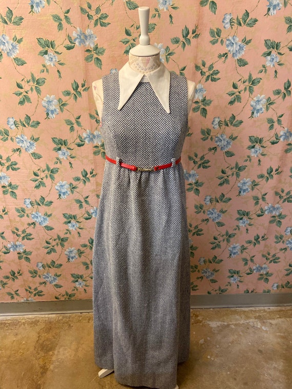 1960’s Mod Collar Chevron Dress