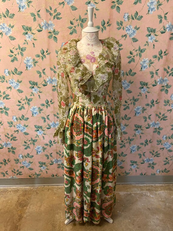 1970’s Ruffle Renaissance Romantic Dress