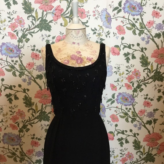 Suzy Perrette designer black beaded gown - image 1