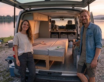 Kit per letto estraibile per camper, pronto per il montaggio – Taglio su misura e fori preforati