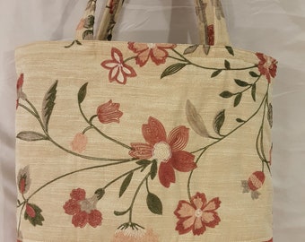 Shopping Tote~Market Bag~Grocery Tote~Aldi Grocery Bags~Earth /& Environmentally Friendly~Eco Chic~Knitting Bag~Damask~Romanesque~34445~Moss