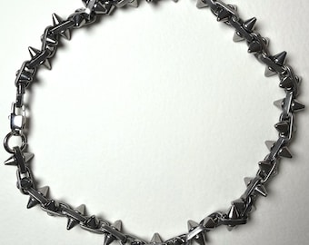 Spiked Stainless Steel Choker I Spiked Necklace | Studded Neckalce