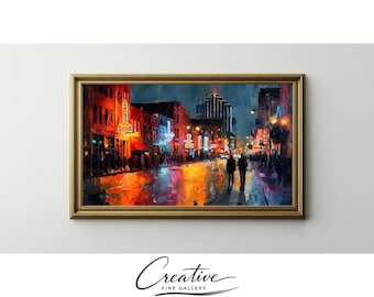 Samsung Frame TV Art Nashville Broadway Neon Cityscape Urban (Digital Download) 73