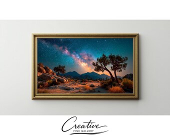 Samsung Frame TV Art, Joshua Tree Milky Way Desert Night Sky (Digital Download) 177