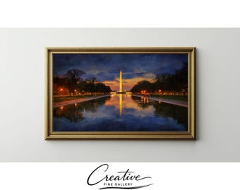 Samsung Frame TV Art, Washington Monument Twilight Reflection (Digital Download) 91