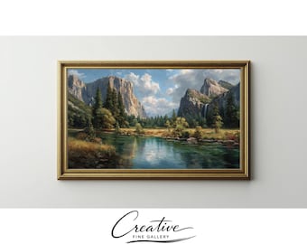 Mountain Valley River Samsung Frame TV Art Landscape (Digital Download) 165