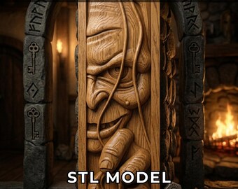 Gollum 3D STL Relief for CNC Router - Middle Earth Wall Decor - Fantasy Wood Carving File