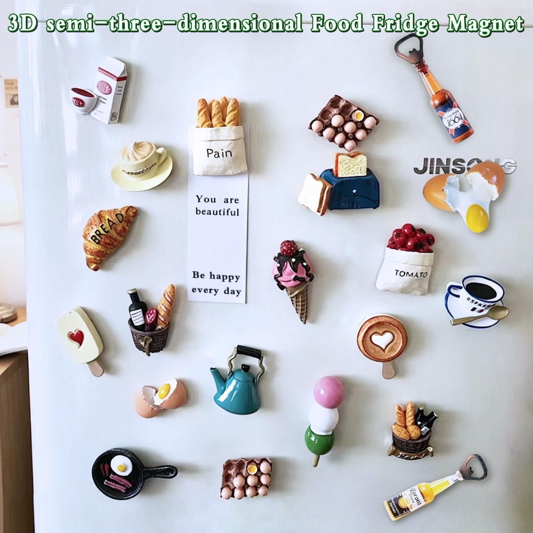 Model Magic Food Magnets Mini Handmade Food Fridge Magnets,kawaii Style,fake Food Kitchen Décor ...