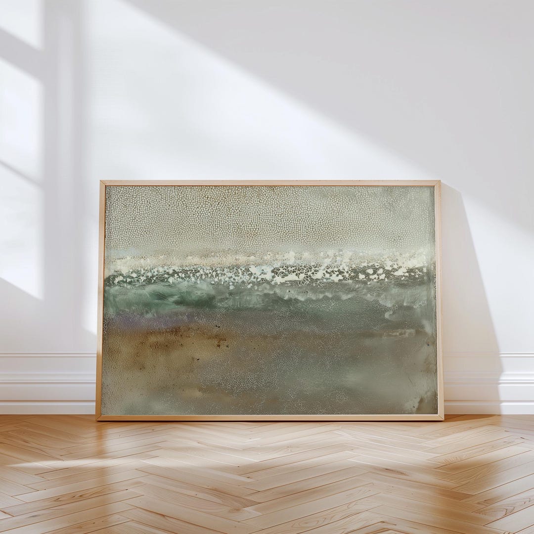 Wabi Sabi Abstract Ocean Texture Wall Art Neutral Living Room Decor ...
