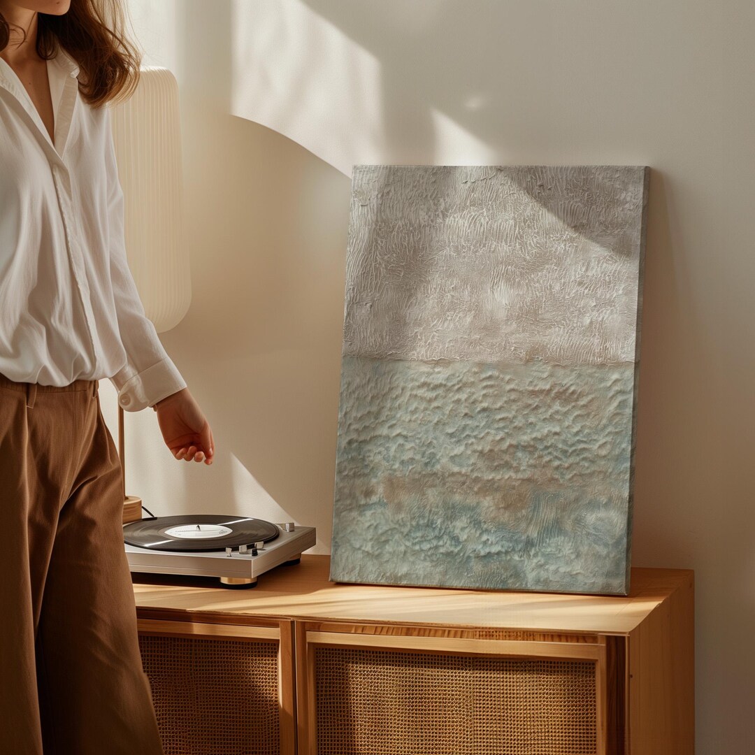 Wabi Sabi Coastal Texture Ocean Wave Wall Art Neutral Bedroom Decor ...