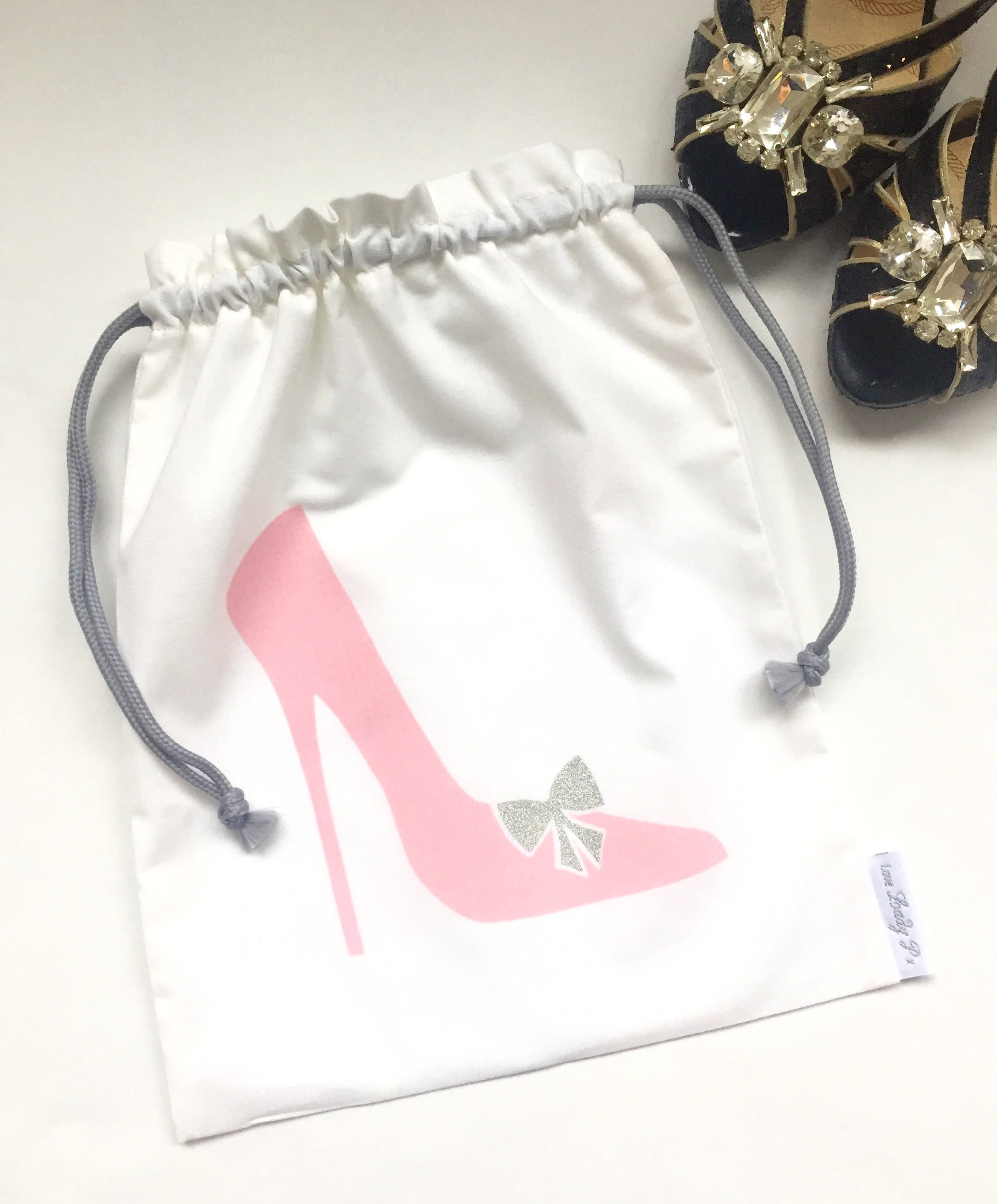 pink shoe travel bags