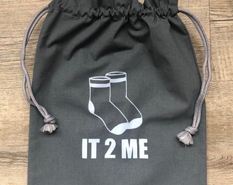 New! Men's Grey 'Sock It To Me' Travel Bag