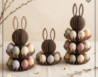 Eierhalter, Hasenschale, Etagere, Osterkörbchen für Eier