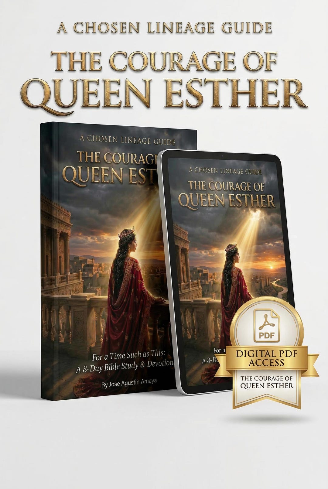 Esther Bible Study Devotional PDF, 8 Day Queen Esther Digital Guide for ...