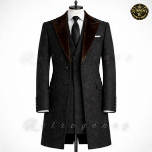 Peak Lapel Long Coat - Etsy