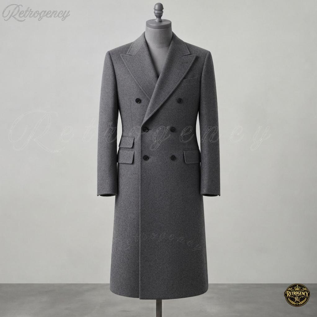Peak Lapel Long Coat - Etsy