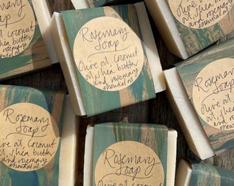 Rosemary Soap: Natural Handmade Soap Bar, UK Made