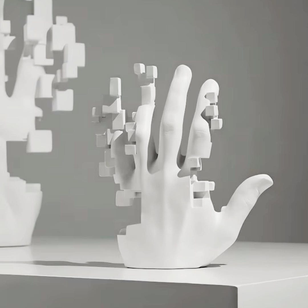 Abstract Hand Sculpture Modern Nordic Decor Resin Hand Statue ...