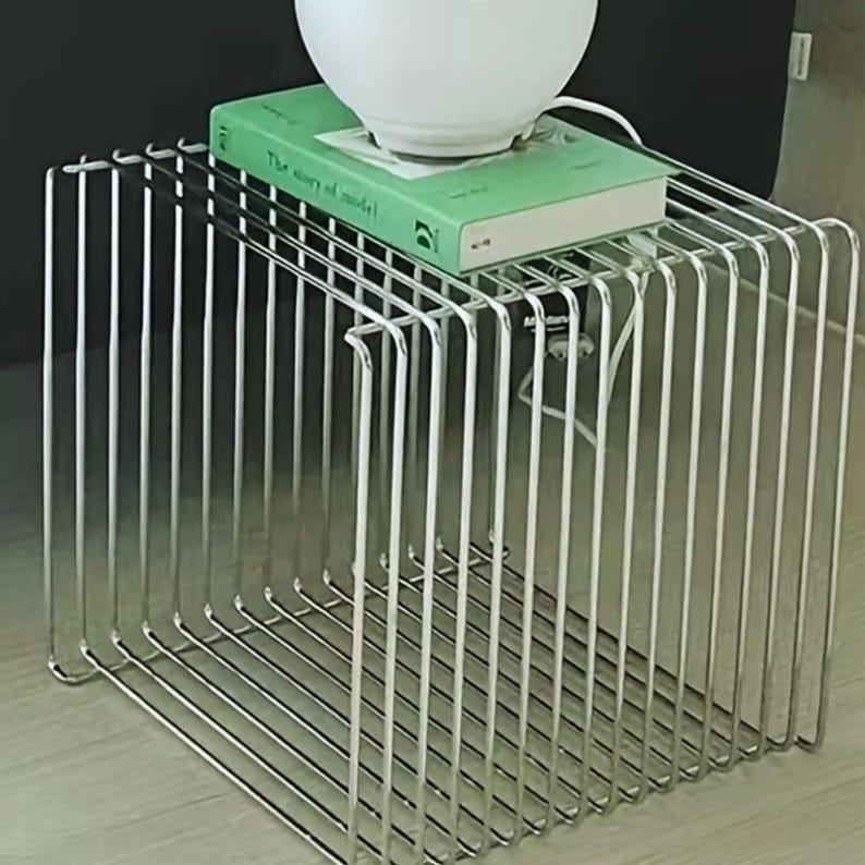 Modern Metal Side Table Minimalist End Table Small Coffee Table for ...