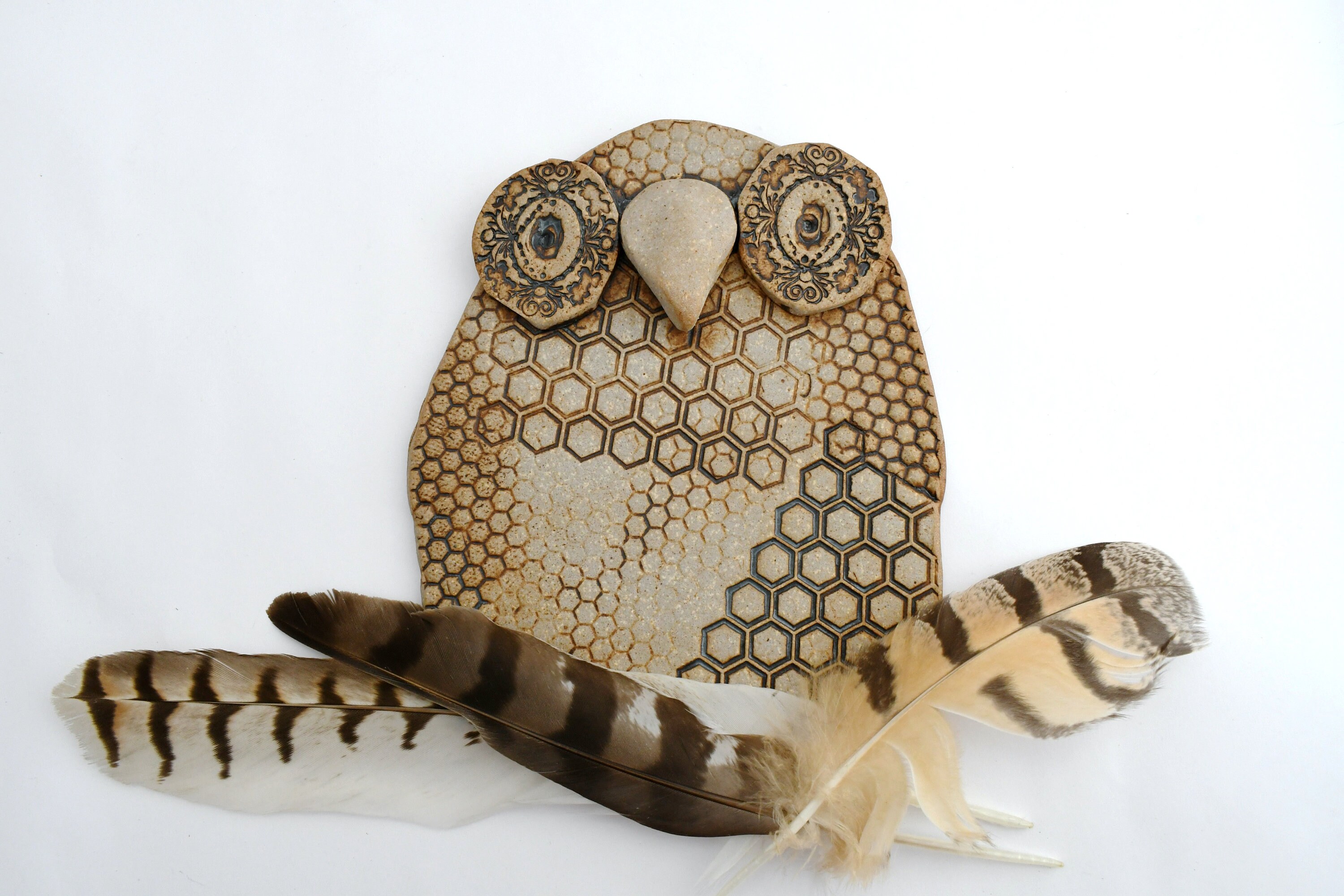 Owl Wall Hanging Ceramic Owl Wall Sculpture Owl Art Etsy