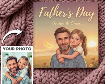 Personalized Father's Day Book with Photo, Custom Dad and Daughter Storybook, Gift for Dad from Daughter, Fathers Day Gift, Girl Dad