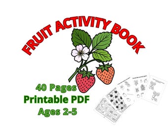 Obst Aktivität Buch Kinder Kleinkind Druckbare Arbeitsblätter Lernen Passende Schatten Zählen Malseiten