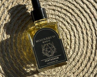 Pentagram Conjuring Oil: Andlig skyddsblandning, heliga örter, eteriska oljor