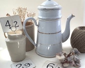 French Vintage Enamel Coffee Pot