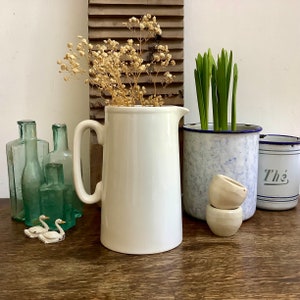 Vintage White Pottery Jug