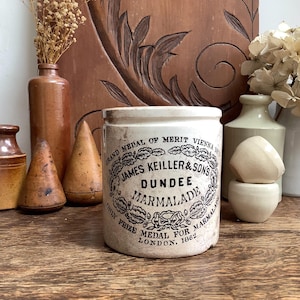 Antique Stoneware Marmalade Jar - James Keiller & Son&#39;s
