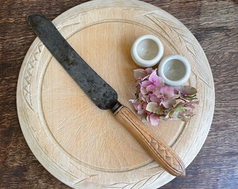 Antique Carved Bread Knife