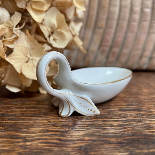 English Antique Porcelain Invalid Spoon