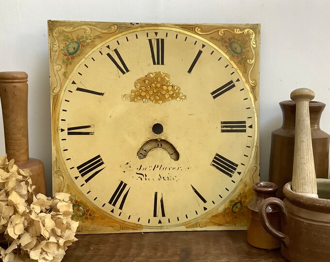 Antique Painted Clock Face Etsy