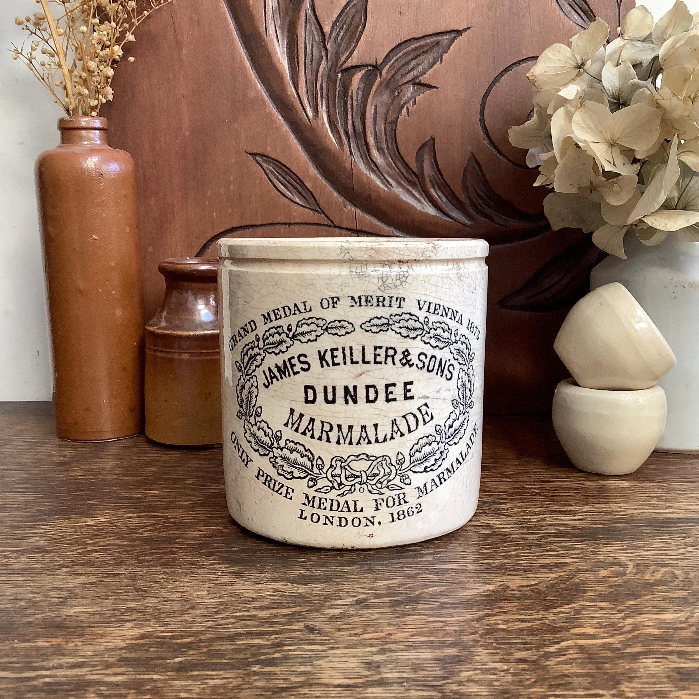 Antique Stoneware Marmalade Jar - James Keiller & Son's