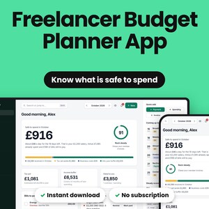 Aplicativo de Planejamento Orçamentário para Freelancers | Rastreador de Renda Irregular | Dedução de Impostos para Autônomos | Gerador de Faturas | Download Digital