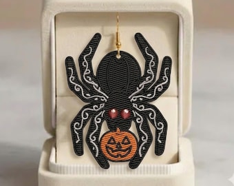 Pendientes de araña FSL, telaraña FSL, pendientes de Halloween FSL, pendientes de telaraña de encaje independientes, descarga digital