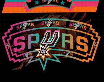 Archivo PNG SVG de Spurs para impresión por sublimación con fondo transparente / Descarga instantánea