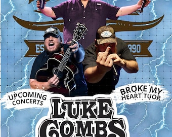 Camiseta vintage de Luke Combs con estampado de concierto country (descarga digital)